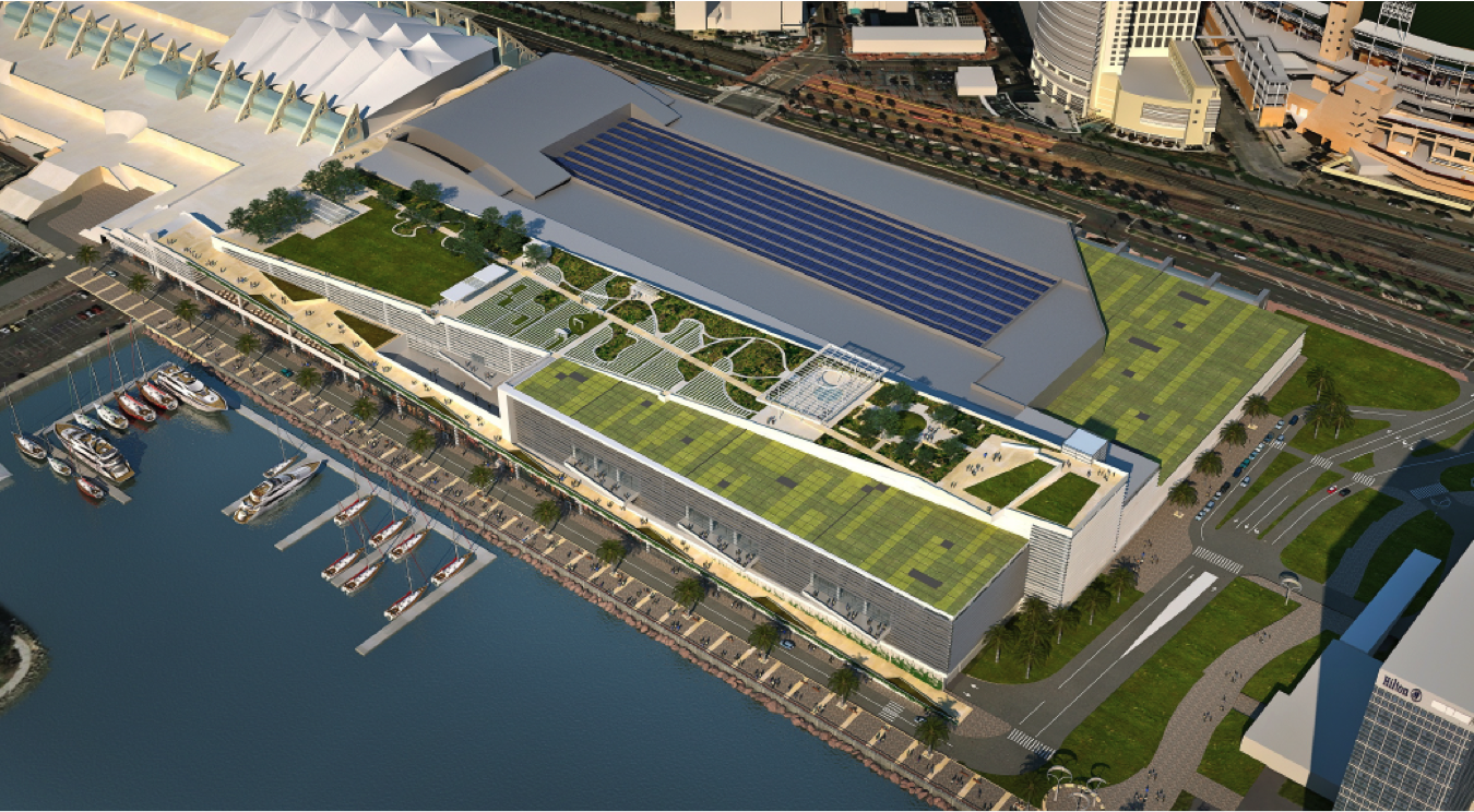 San Diego Convention Center expansion visualization- top view