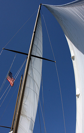sailboat sails with link to contact page